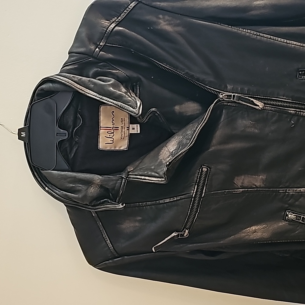 Wilson's Vintage USA black leather jacket